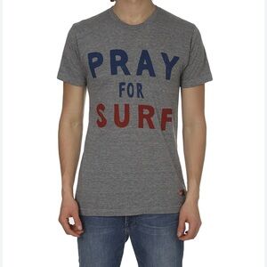Aviator Nation Pray for Surf Tee Sz XL Gray